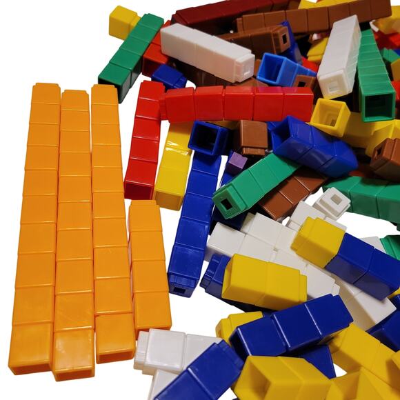 420 Interlocking Snap Cubes 1" Math Manipulatives Multicolor Homeschool Teacher - Picture 8 of 16